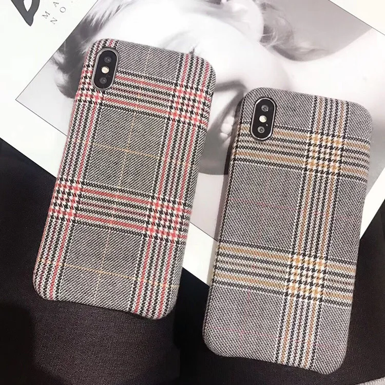Мягкий тканевый чехол Kuutti серого и красного цвета в британском стиле для iPhone 6 Plus 7