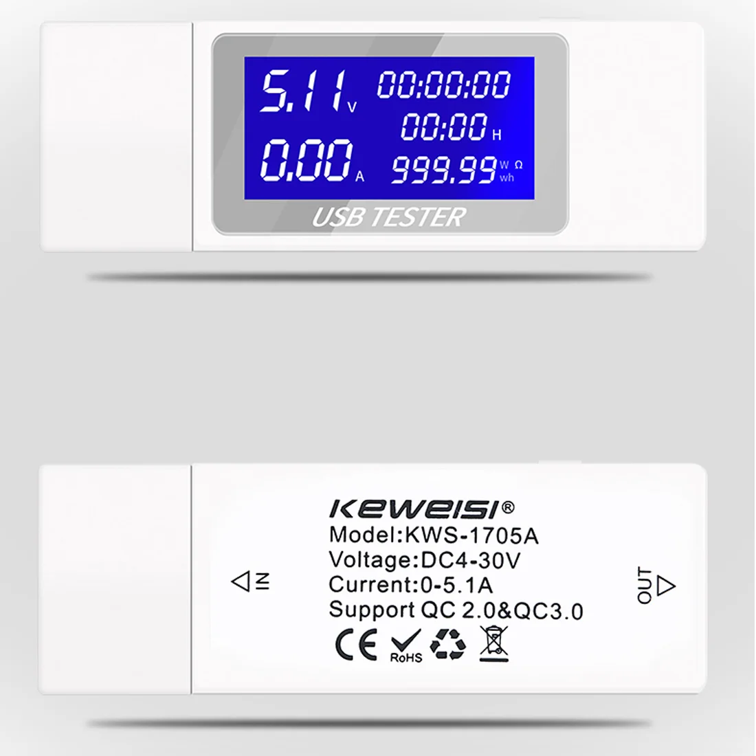 9 в 1 зарядное устройство Тестер DC 4 30 USB измеритель напряжения тока таймер