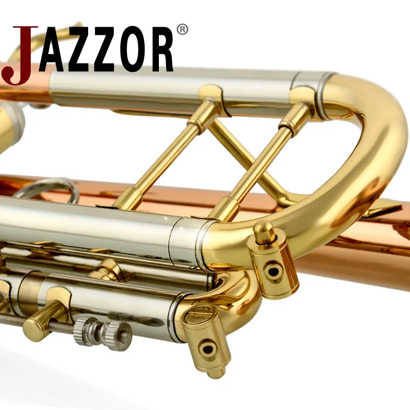 Профессиональный Золотой лак JAZZOR с мундштуком и твердым чехол B плоский Bb