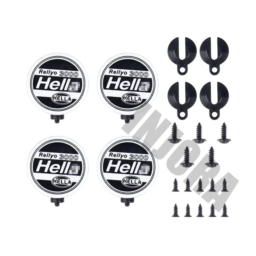 4pcs without Light INJORA RC Car 2/4 круглый светодиодный светильник для 1:10 RC Crawler Traxxas TRX-4 Axial SCX10 90046 Tamiya CC01 D90 MST HPI - Цвет: 4pcs without Light