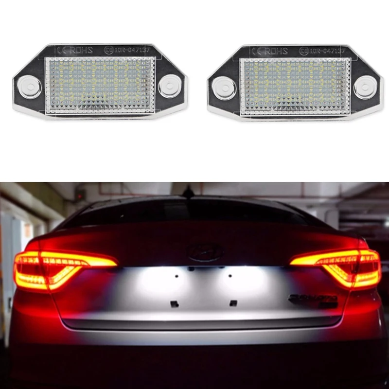 

2 шт./1 пара 12 в 18 светодиодов подсветка номерного знака для Ford Mondeo MK3 2000-2007 без ошибок подсветка номерного знака 6000k белый автомобильный Стайл...