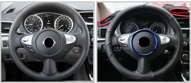Для Nissan Sentra 2013-2018 декоративные круглые Блестки на руль яркие наклейки для