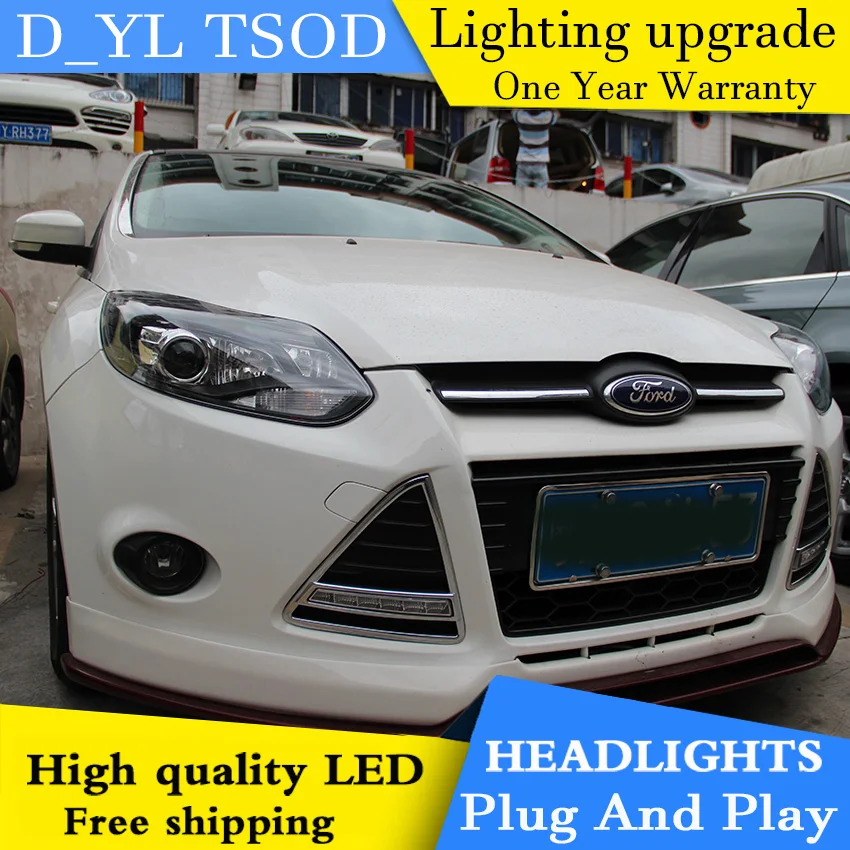 Автомобильный Стайлинг для Ford Focus светодиодный ные фары 2012 в сборе поворотные