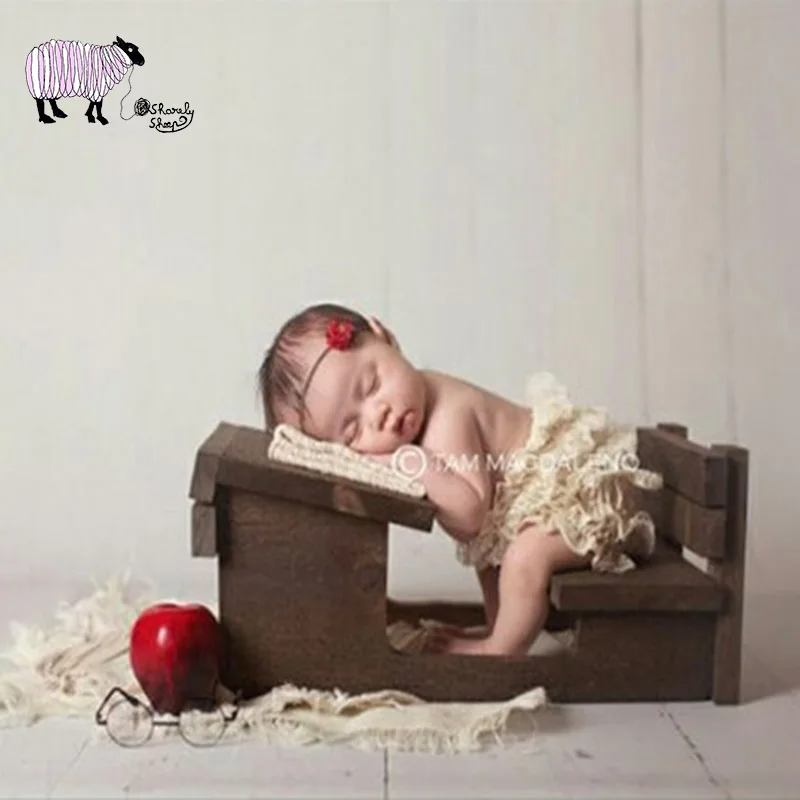 Newborn Baby Photography Writing Desk Props Girl Boy Photo Shoot Studio Posing Wooden bebe fotografia Accessories | Детская одежда и