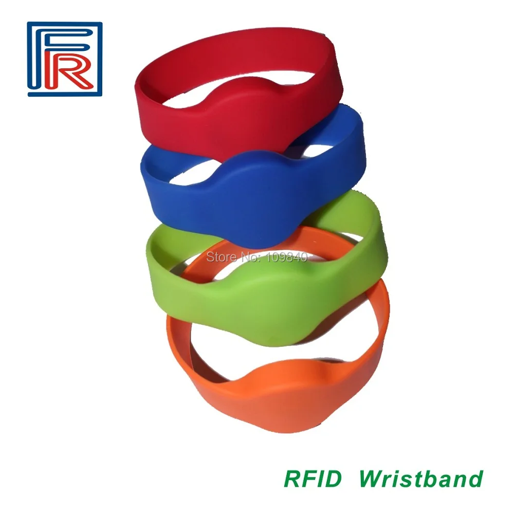 

4 образца силиконовых браслетов RFID с чипом 125 кГц 13,56 МГц