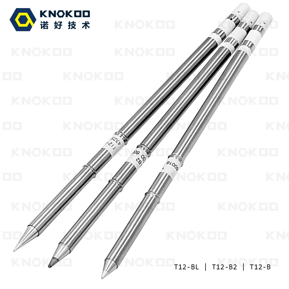 

KNOKOO Lead free replacement solder iron tips T12-B T12-BL T12-B2 for FX951/FX 952 solder station FM2027/FM2028 Iron