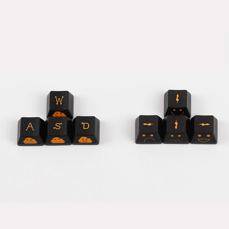 Keycaps 2 Креативные колпачки для ключей с УФ-краской для вишневой механической клавиатуры, милые колпачки для облачной клавиатуры WASD F Zone - Цвет: Keycaps 2