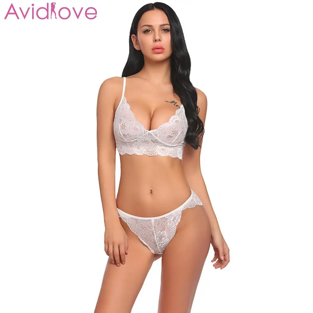 Avidlove женские сексуальные костюмы сексуальный комплект нижнего белья кружевной