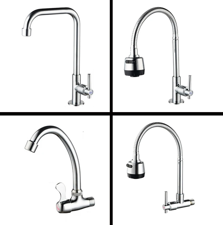 

single cold water brass kitchen tap faucet