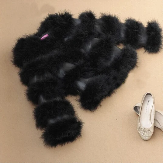 Новое поступление 2019 года женский топ продаж модный настоящий Страус шуба для