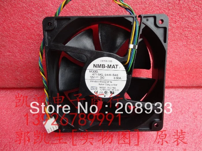 Для NMB 4715KL 04W B46 12 В 0.90A см 12038 с двойным шарикоподшипником ШИМ ветровой вентилятор +