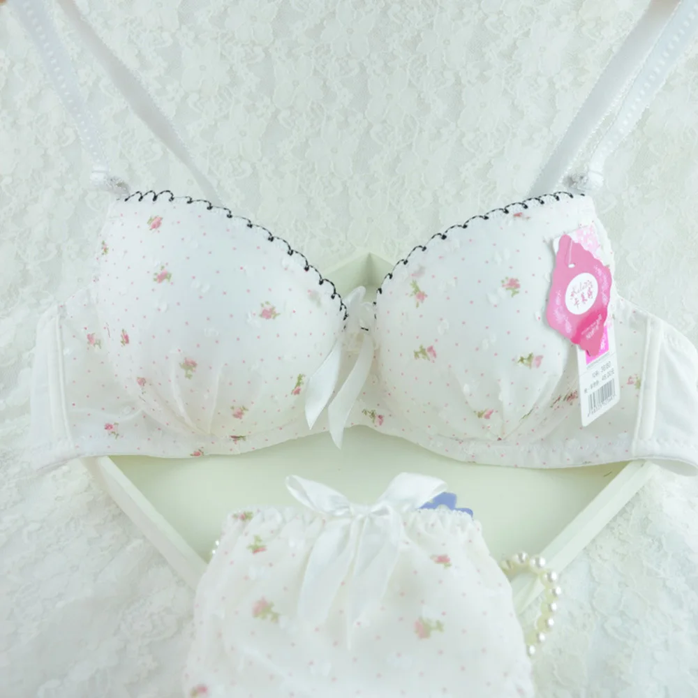 Бюстгальтер пуш ап женский с цветочным принтом 32 36B|women underwire bra|floral braunderwear underwear |
