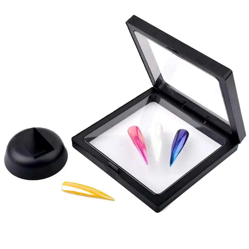 1 шт Белый/Черный накладные ногти Дисплей стойка держатель акриловый с ПЭТ