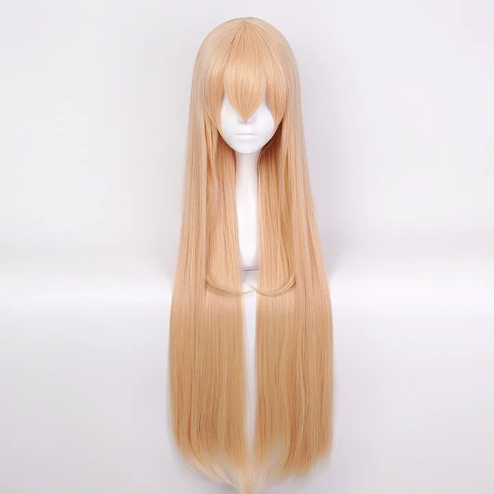 Высокое качество Himouto! Umaru-chan мультипликационный персонаж дома Умару косплей парик Синтетический светильник для волос оранжевый длинный прямой костюм для Хэллоуина - Цвет: light orange