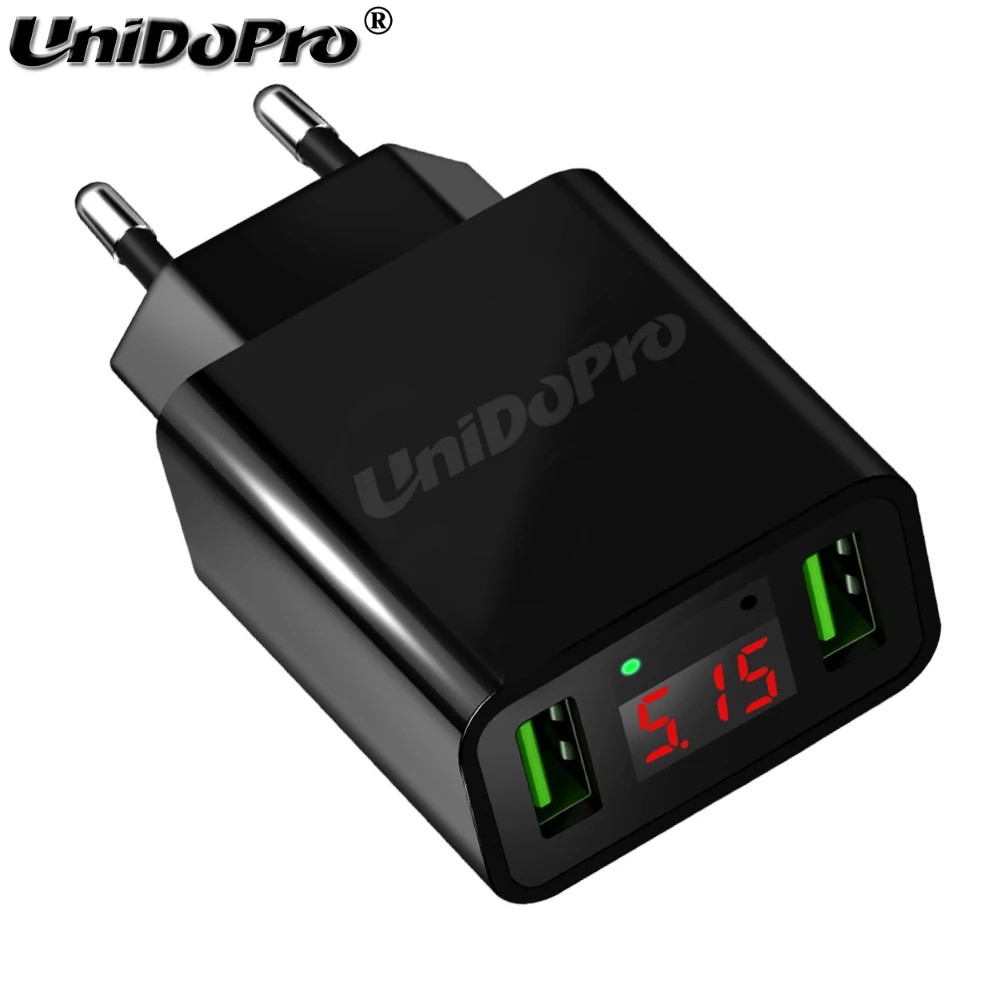 Светодиодный дисплей 2USB штепсельная вилка EU Max 2.2A адаптер переменного тока для