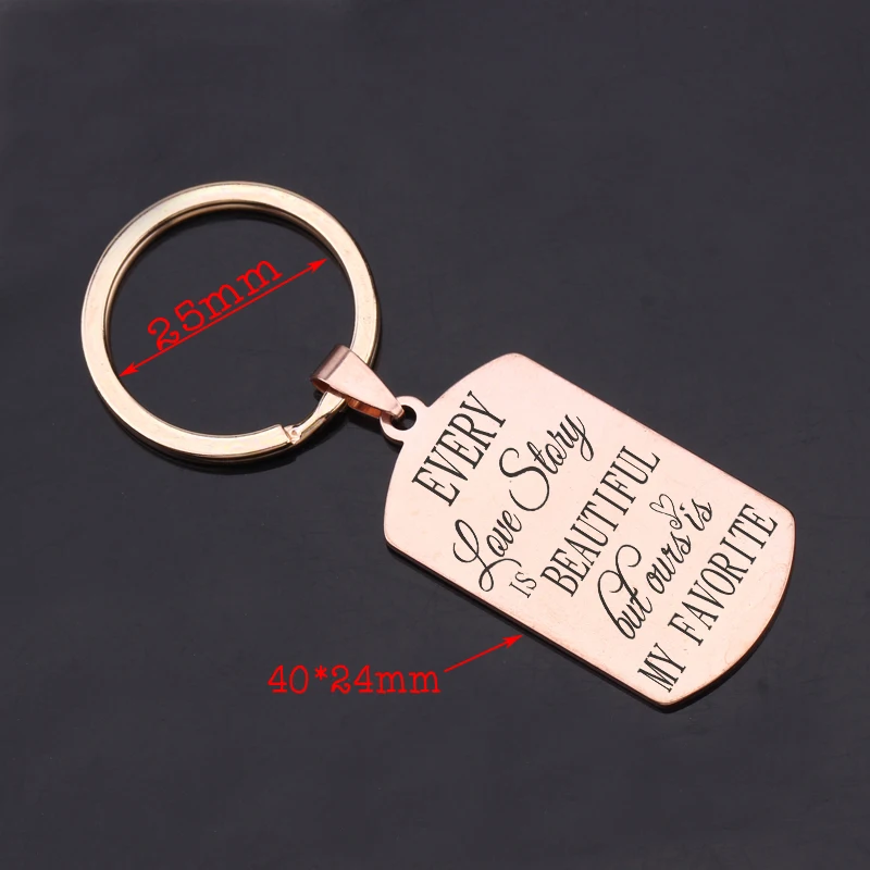 Популярный брелок с гравировкой каждая любовь красивая моя любимая