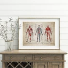Винтажный принт с изображением анатомии человека врача, офисное украшение, медицинская живопись, скелет, образовательная Настенная картина, подарки, художественный постер картина