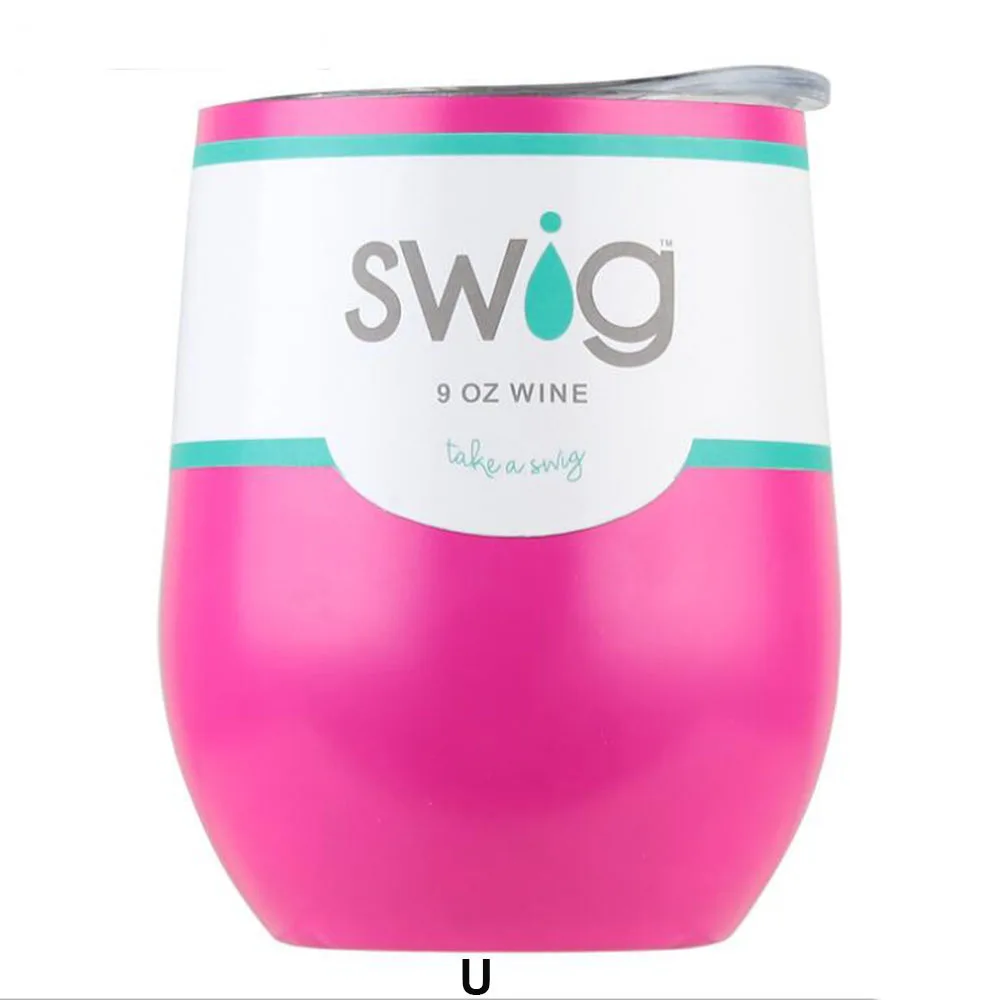 Кружка для вина с изоляцией, 9 унций, Термокружка для вина - Цвет: swig