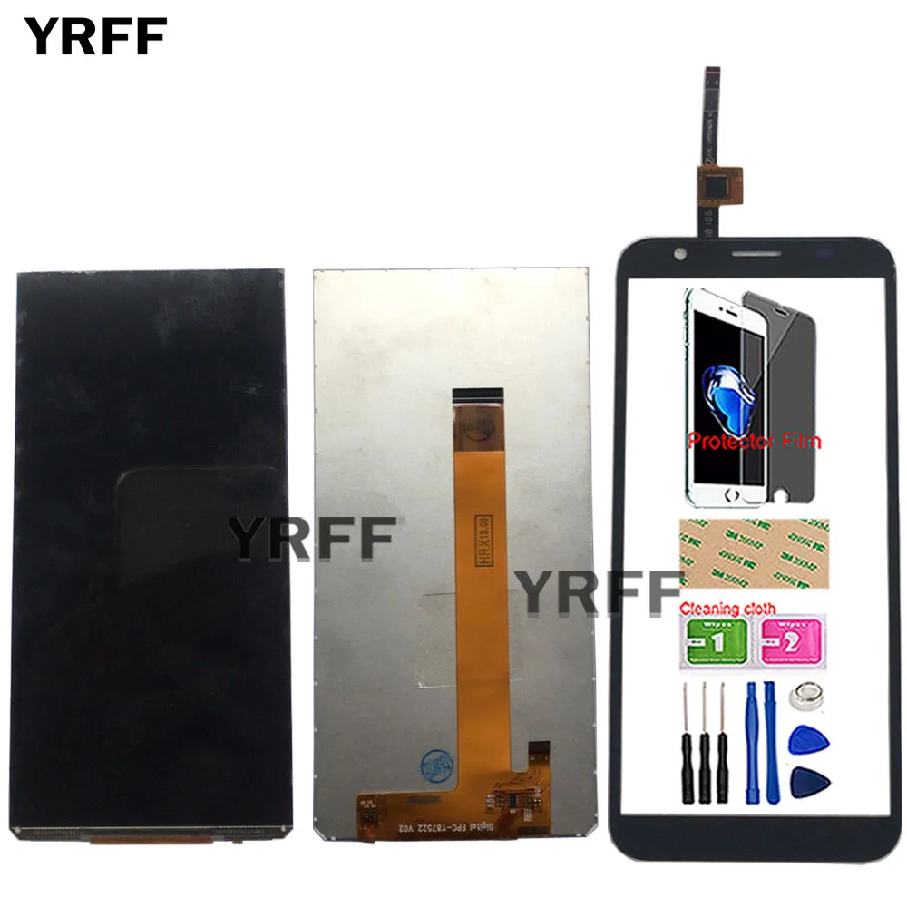 

LCD Display For Doogee X55 LCD Display Screen + Touch Screen Digitizer Panel Sensor 5.5'' Mobile Phone Tape Tools Protector Film