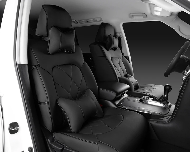 black 5seat Подушки для автомобильных сидений, все окруженные четыре сезона, универсальный чехол для сидений, Модифицированная подушка, автомобильные аксессуары для Nissan Patrol y62 - Цвет: black 5seat