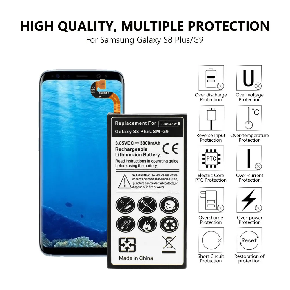 Оригинальный сменный аккумулятор S8Plus G955 G955F G955A G955T 3800 мАч с набором инструментов