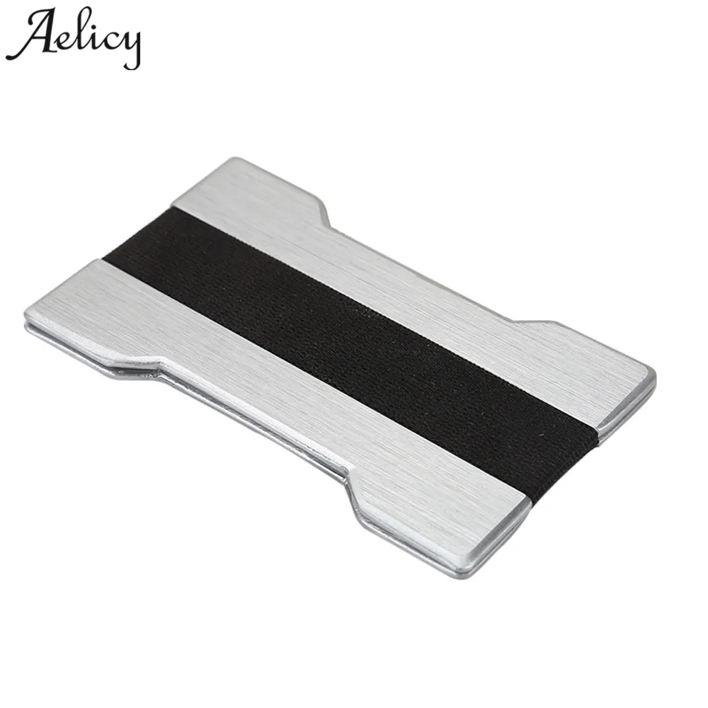 Gray Aelicy мужской металлический кошелек держатель для кредитных карт алюминиевый кошелёк с блокировкой держатель для карт высококачественный органайзер для хранения удостоверений личности - Цвет: Gray