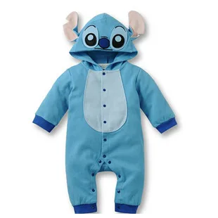 stitch Детская осенняя одежда для новорожденных, длинный комбинезон, детский комбинезон, костюм тигра, комбинезон для маленьких девочек, одежда для мальчиков, костюм с капюшоном, одежда - Цвет: stitch