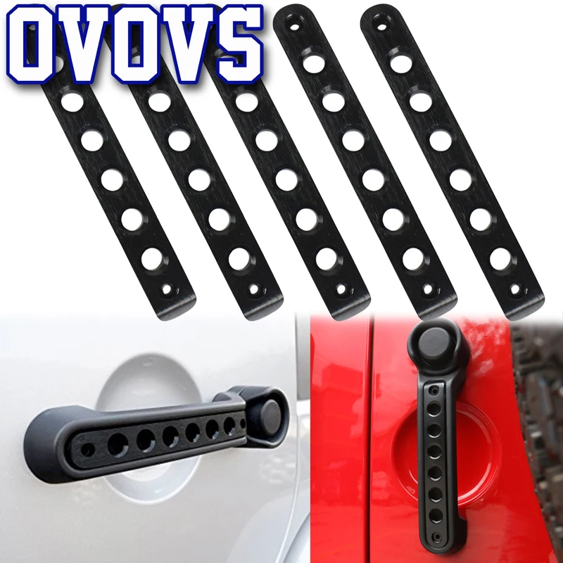 

JK Parts Handle Cover For 2007-2015 Jeep Wrangler JK Unlimited Front Door Aluminum Grab Handle Cover Door Handle Insert