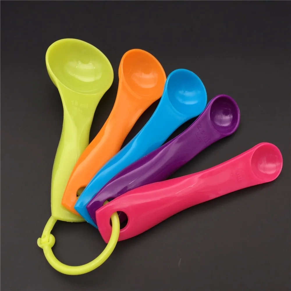 Набор красочных мерных ложек 5 шт. кухонные инструменты|measuring spoons set kitchen|measuring