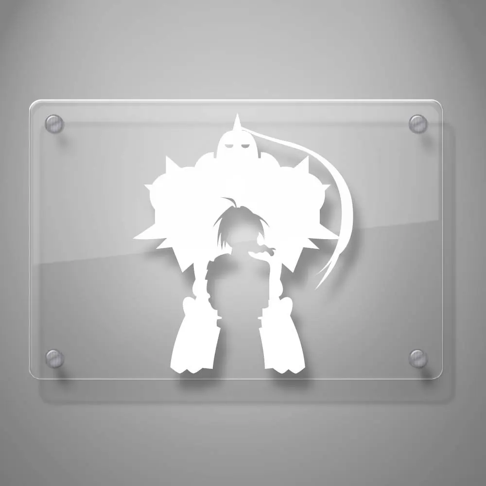 

Fullmetal Alchemist Vinyl Decal Sticker (6" X 5.1", White)car Sticker Car Door Protector Car Stickers