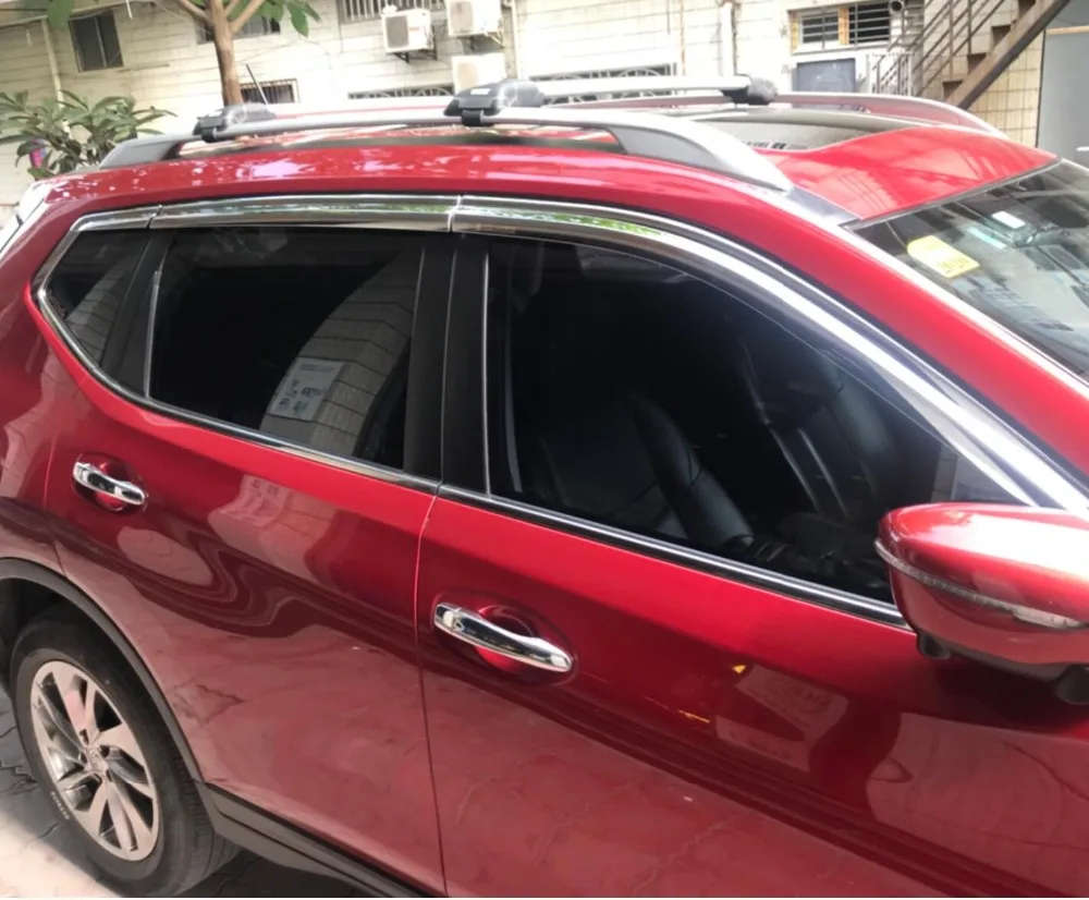 

ABS Chrome plastic Window Visor Vent Shades Sun Rain Guard car accessories for Nissan Qashqai 2015 2016 2017 2018 car styling