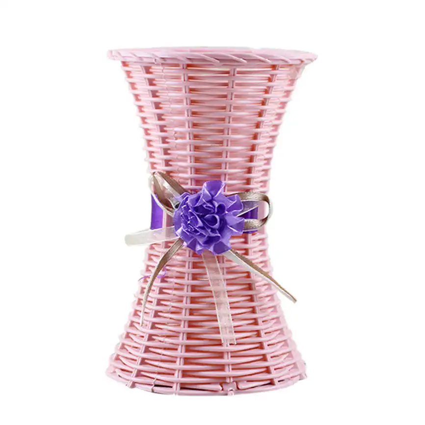 Новинка 2017 качественная ваза для цветов домашний декор красивая из ротанга