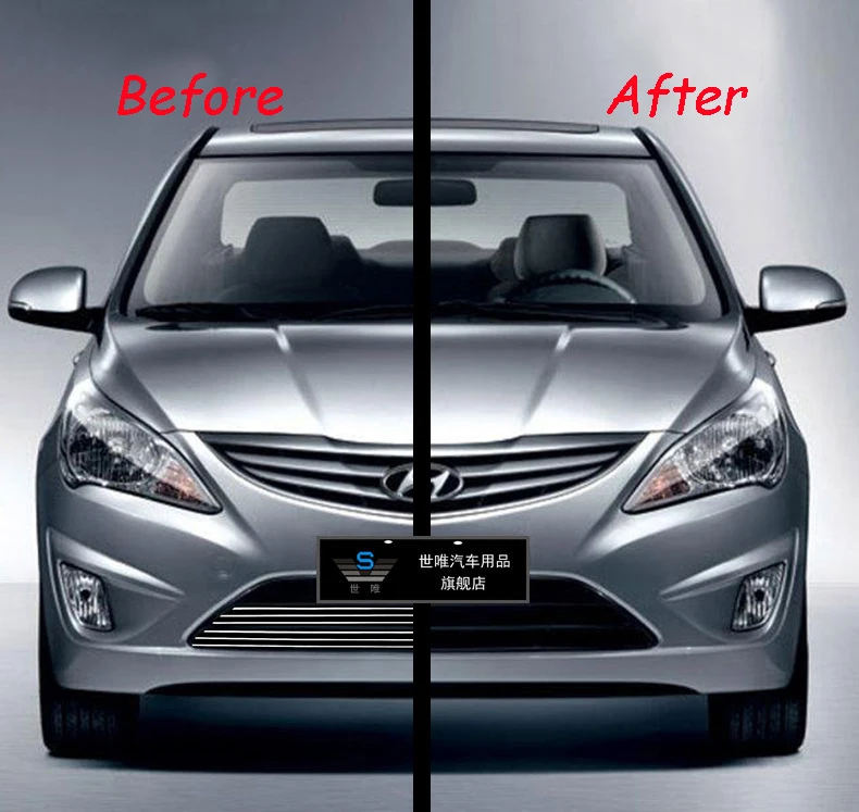 Для Hyundai Verna 2010 2011 2012 2013 гоночный передний нижний гриль решетка крышка отделка