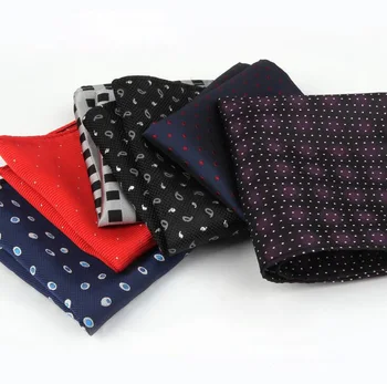50pcs fashion designer print Silk Satin Pocket Square Hanky Jacquard Woven Wedding Party Handkerchief for men accessories