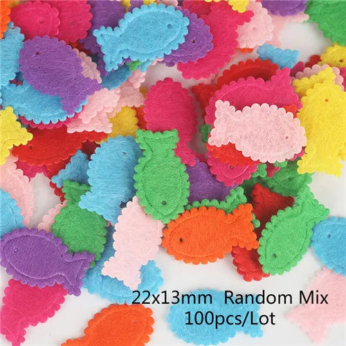 22x13mm 100pcs 50-100 шт./лот, разные формы, мягкая ткань с рисунком, войлок, пластырь, 30x30 см, войлок, ткань, аксессуары, наклейки, игрушки, круг, войлочные подушечки - Цвет: 22x13mm 100pcs