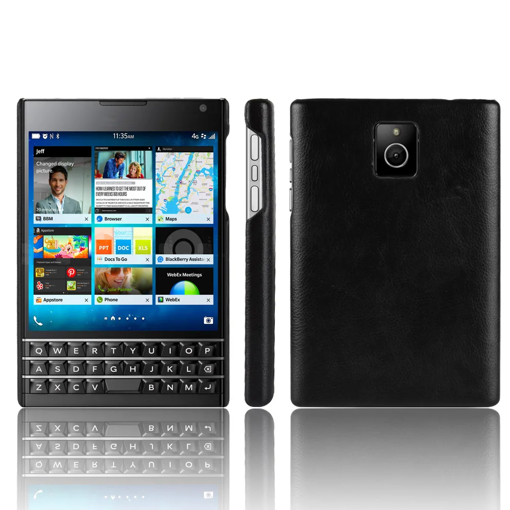 Ультра тонкие чехлы для Blackberry Passport Q30 чехол личи Кожа шаблон PU кожа и PC Обложка