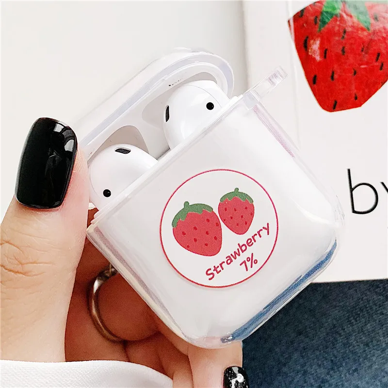 A1 Прозрачный Bluetooth беспроводной Чехол для Airpods 2 чехол s силиконовый милый чехол для AirPod Apple с брелком противоударный чехол Etui - Цвет: A1