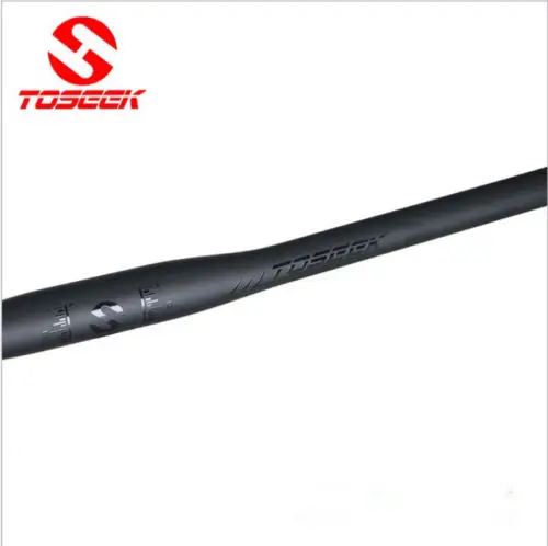 

TOSEEK 31.8mm Bike Riser/Flat Handlebar 3K Full Carbon Fibre MTB Mountain Bicycle Gloss logo Cycling Swallow-shaped Bar