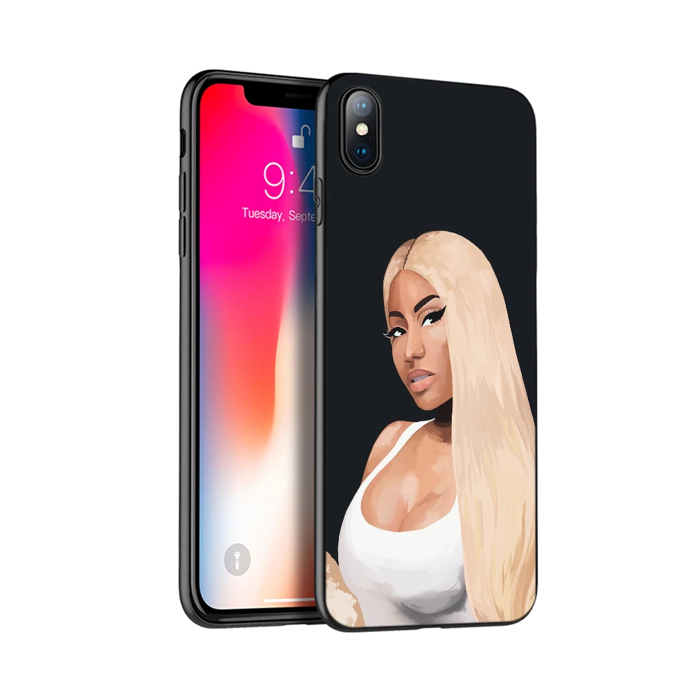 Черный чехол из ТПУ для iphone 5 5s SE 2020 6 6s 7 8 plus X 10 XR XS 11 pro MAX силиконовый nicki minaj |