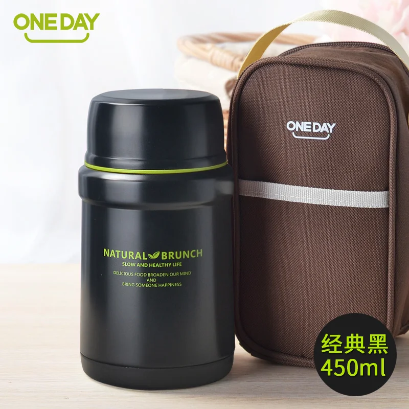 

ONEDAY 450 контейнер для еды, мл, термобутылка для еды, супа, изолированный чайник для супа, вакуумная колба с мешком, изоляция, термальный бенто