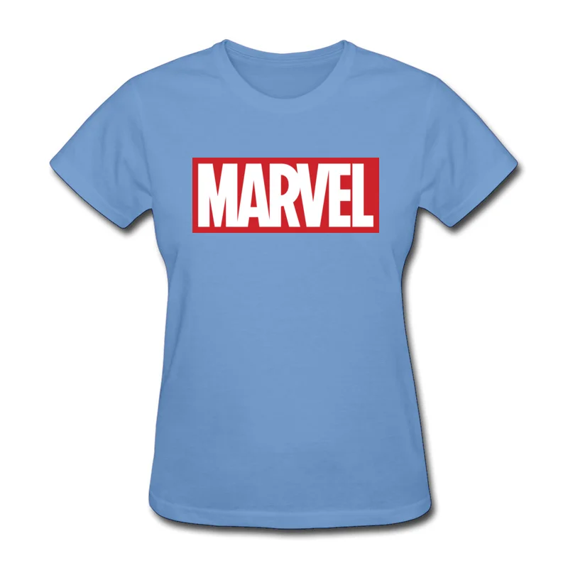 Высокое качество, женская футболка, Marvel EndGame, Модные Новые Топы, футболка, Мстители, неограниченная война, супер герой, крутая женская футболка, хлопок - Цвет: Light Blue