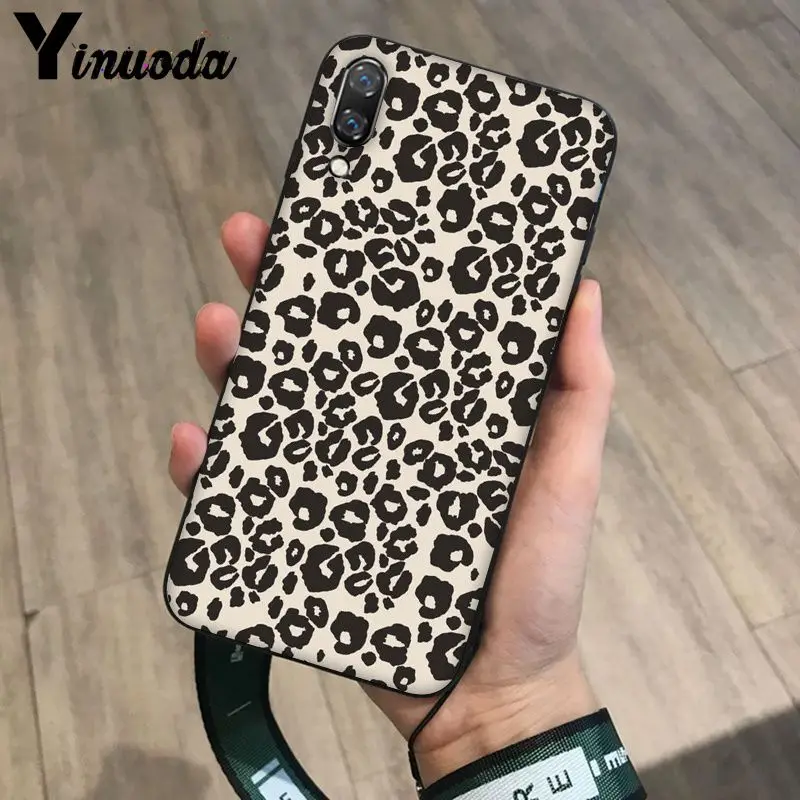 Yinuoda Тигр Леопардовый принт пантера Черный силиконовый чехол для телефона Huawei P9