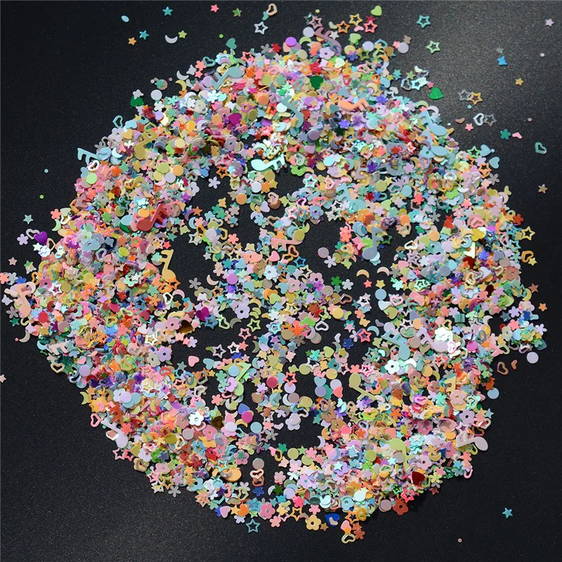 5000 штук конфетти на день рождения разноцветные пайетки пять звезд детский душ