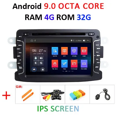 DSP ips 4GB 64G Android 9,0 Автомобильный мультимедийный gps для Dacia Sandero Duster Captur Lada Xray 2 Logan 2 Dokker Lodgy 2012 - Цвет: 9.0 4G 32G IPS