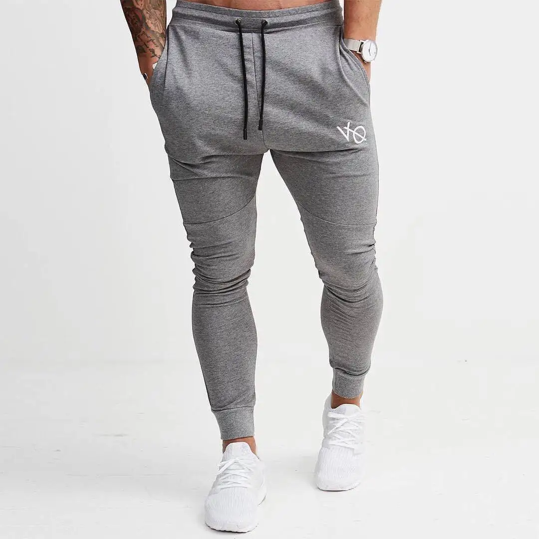 Новые модные Для мужчин Фитнес Штаны Бодибилдинг тренировки Jogger хлопок пот |