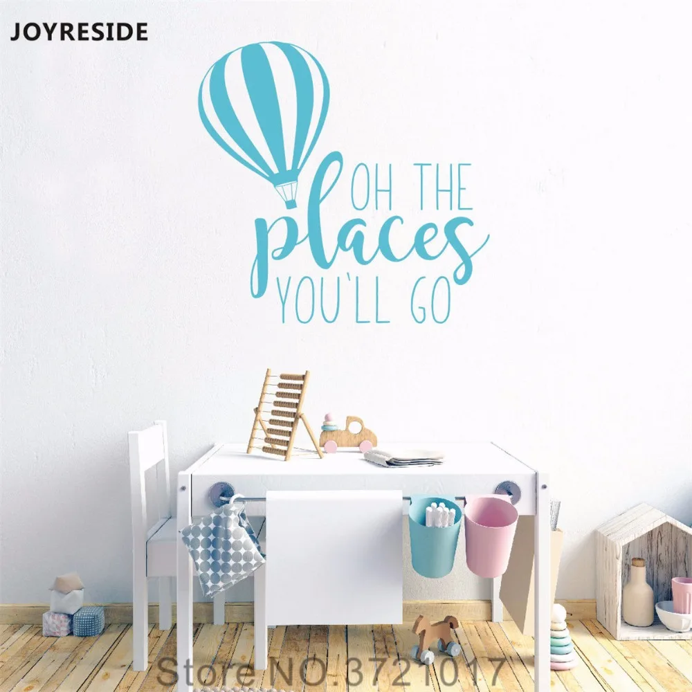

Виниловая наклейка на стену с надписью «Oh The Places You Go», XY182