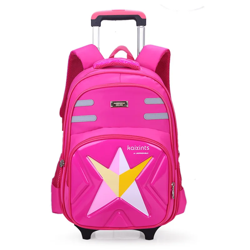 Водонепроницаемый рюкзак на колесиках для мальчиков и девочек детская школьная