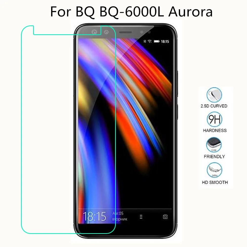 Закаленное стекло для смартфона BQ 6000L Aurora 9H 2 шт. Взрывозащищенная защитная пленка