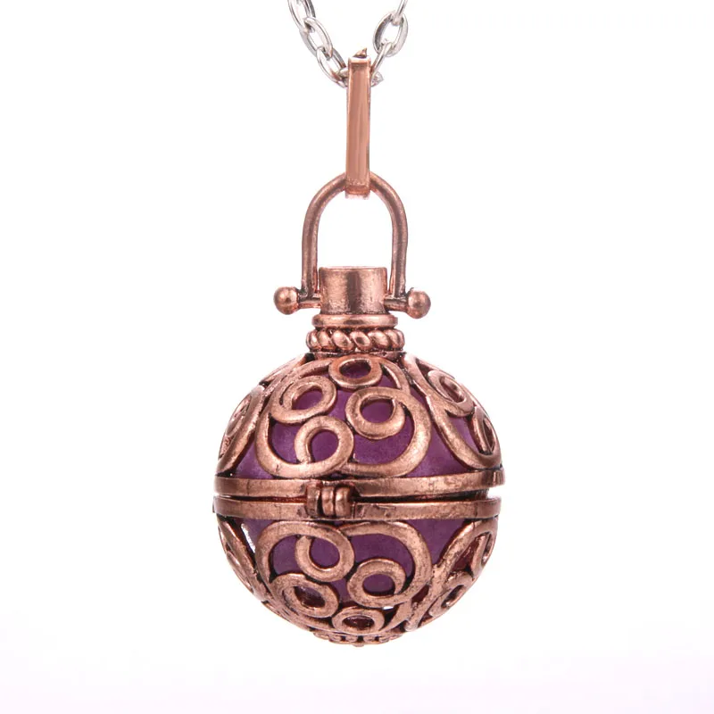 N2274-Rosegold 1 шт. 70 см цветок ароматерапия парфюмерные эфирные масла диффузор ожерелье медальон ожерелье кулон Ловец снов черепаховое ожерелье - Окраска металла: N2274-Rosegold