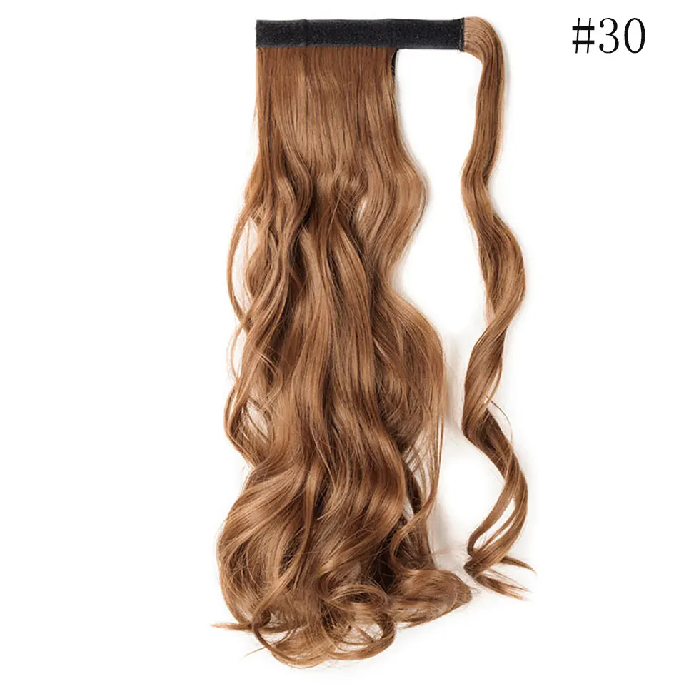 Light auburn SNOILITE 43 см длинные волнистые настоящие шиньон конский хвост из натуральных волос клип в хвосте пони наращивание волос обернуть вокруг на синтетические волосы кусок - Цвет: Light auburn